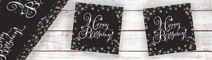 Gold Sparkle | Birthday Party Supplies | Party Save Smile